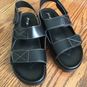 NastyGal Black Sandals